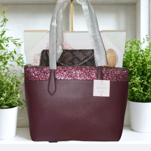 kate spade Handbags - Kate Spade New York Flash Glitter Tote – Cherrywood